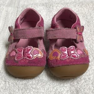 Pink suede Stride Rite Mary Janes